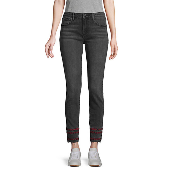 Driftwood Jackie Striped-Trim Ankle Jeans Size 28 - Picture 1 of 8